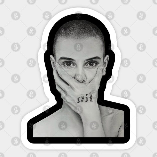 Sinéad O'Connor,Pencil Style Sticker by trippy illusion